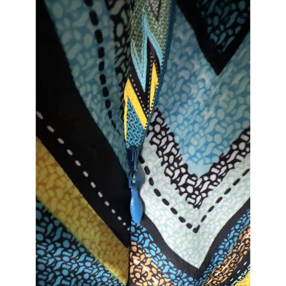 Lady Noiz Large Swing Style Dress Boho Groovy Vibes Chevron - Picture 11 of 16